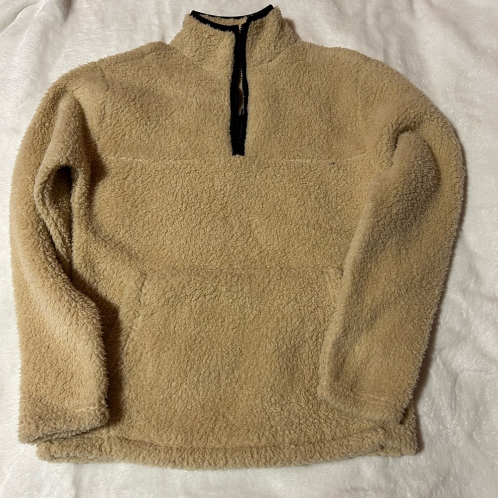 No Boundaries Tan Puffer Coat with Stand-Up Collar - Picture 4 of 4